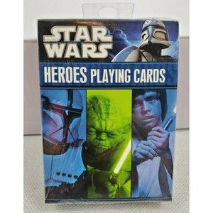 New Sealed Cartamundi Star Wars Playing Cards - HEROES from All 6 Films 2011